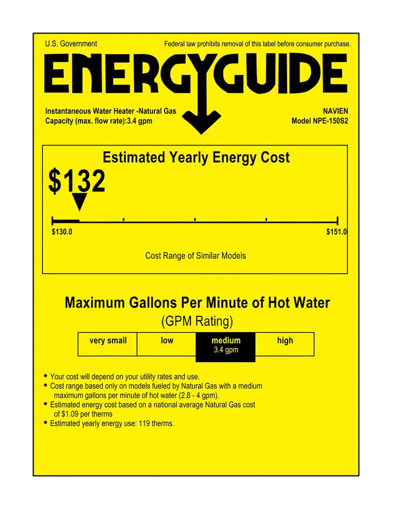 Navien NPE-150S2 High efficiency Condensing Tankless Water Heater - Image 2