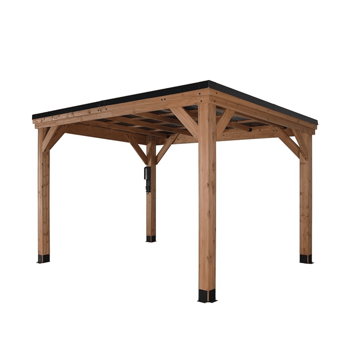 12ft x 9.5ft Arcadia Slope Roof Cedar Gazebo with PowerPort