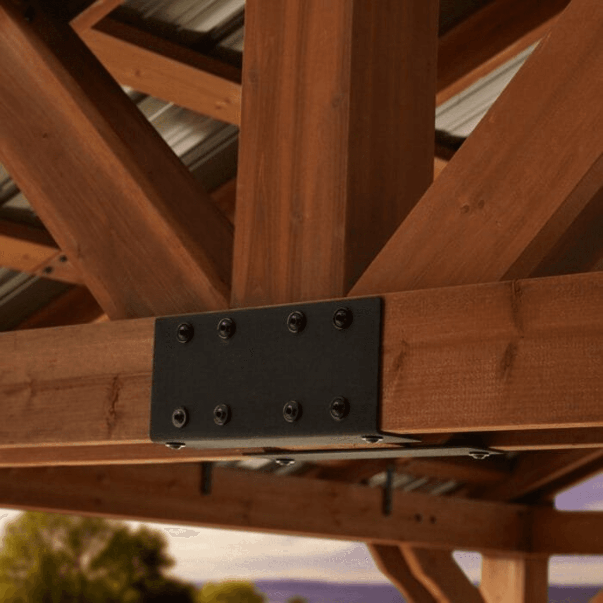 Brookdale 12x10 Cedar Wood Gazebo with PowerPort by - Image 3