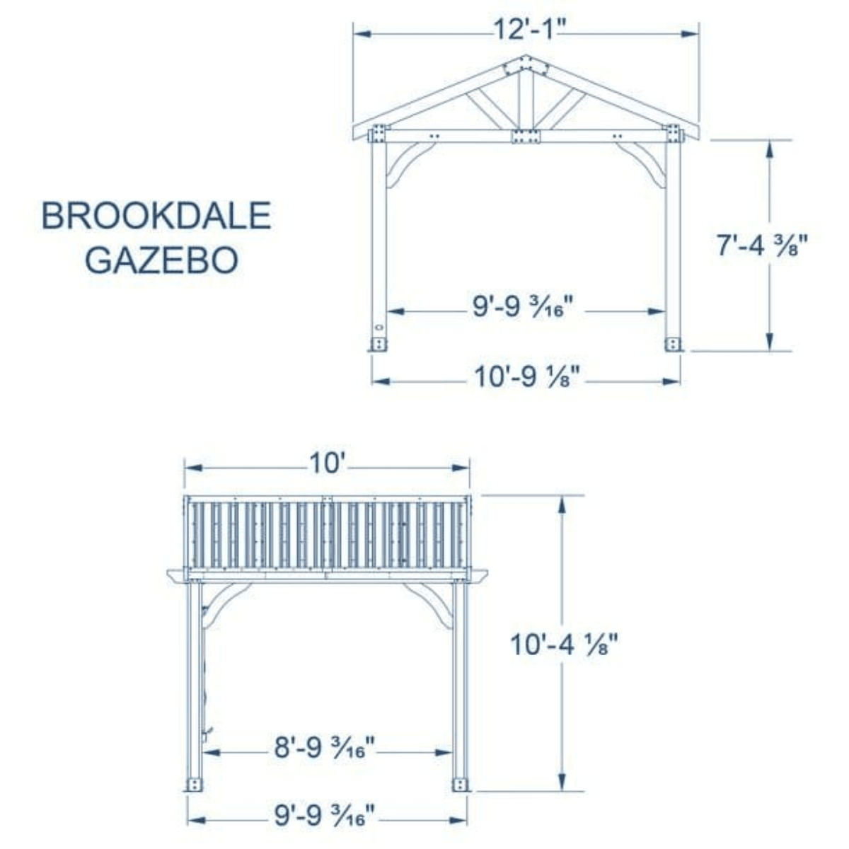 Brookdale 12x10 Cedar Wood Gazebo with PowerPort by - Image 4