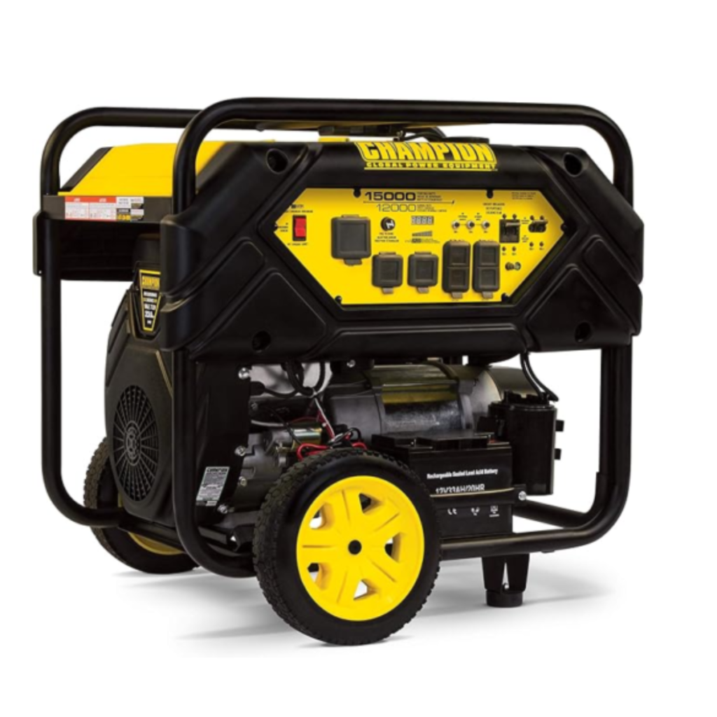 100110 15,000W/12,000W Portable Generator with Electric Start & Lift Hook