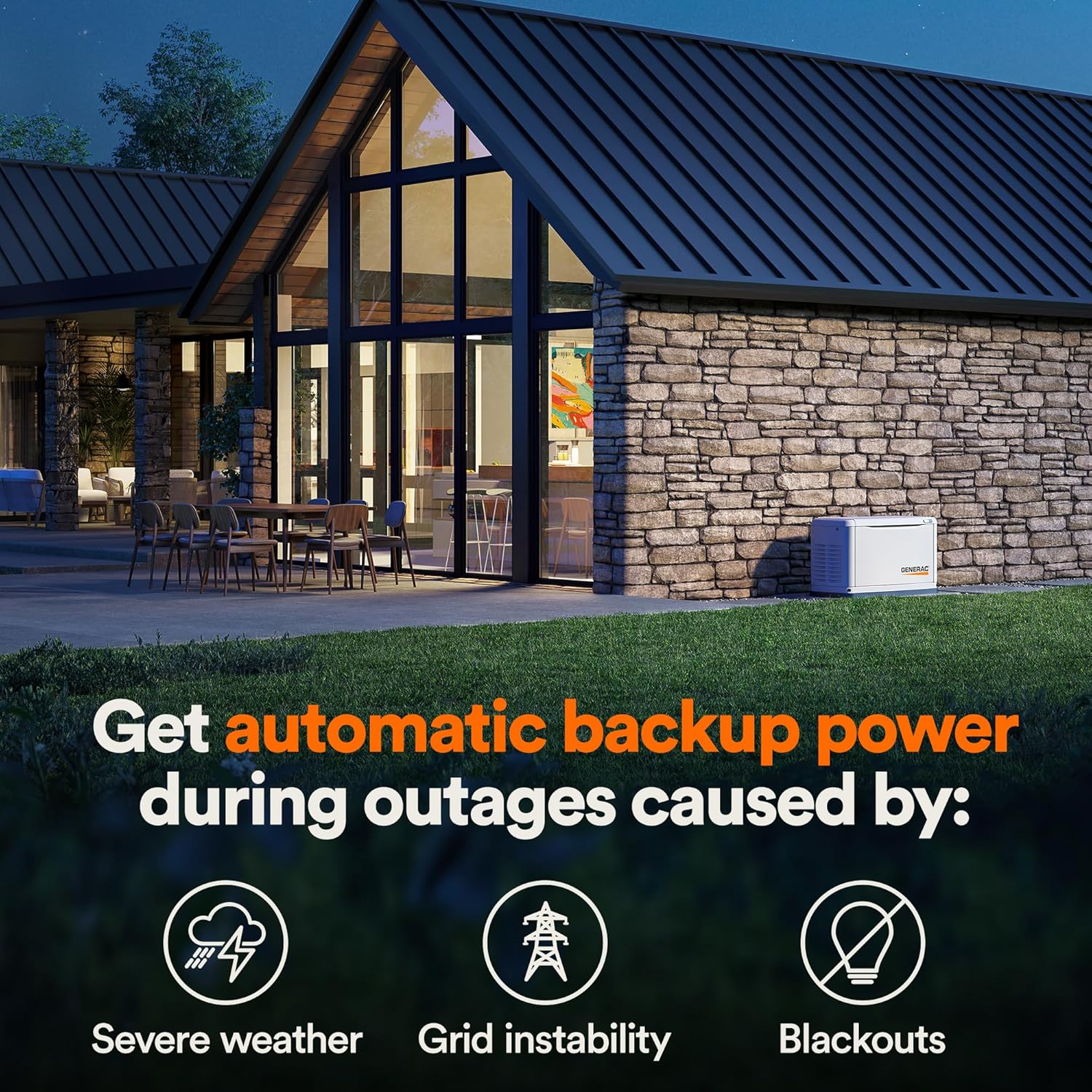 Guardian 22 kW / 19.5 kW Air-Cooled Home Standby Generator with Wi-Fi & 200A Transfer Switch - Image 3