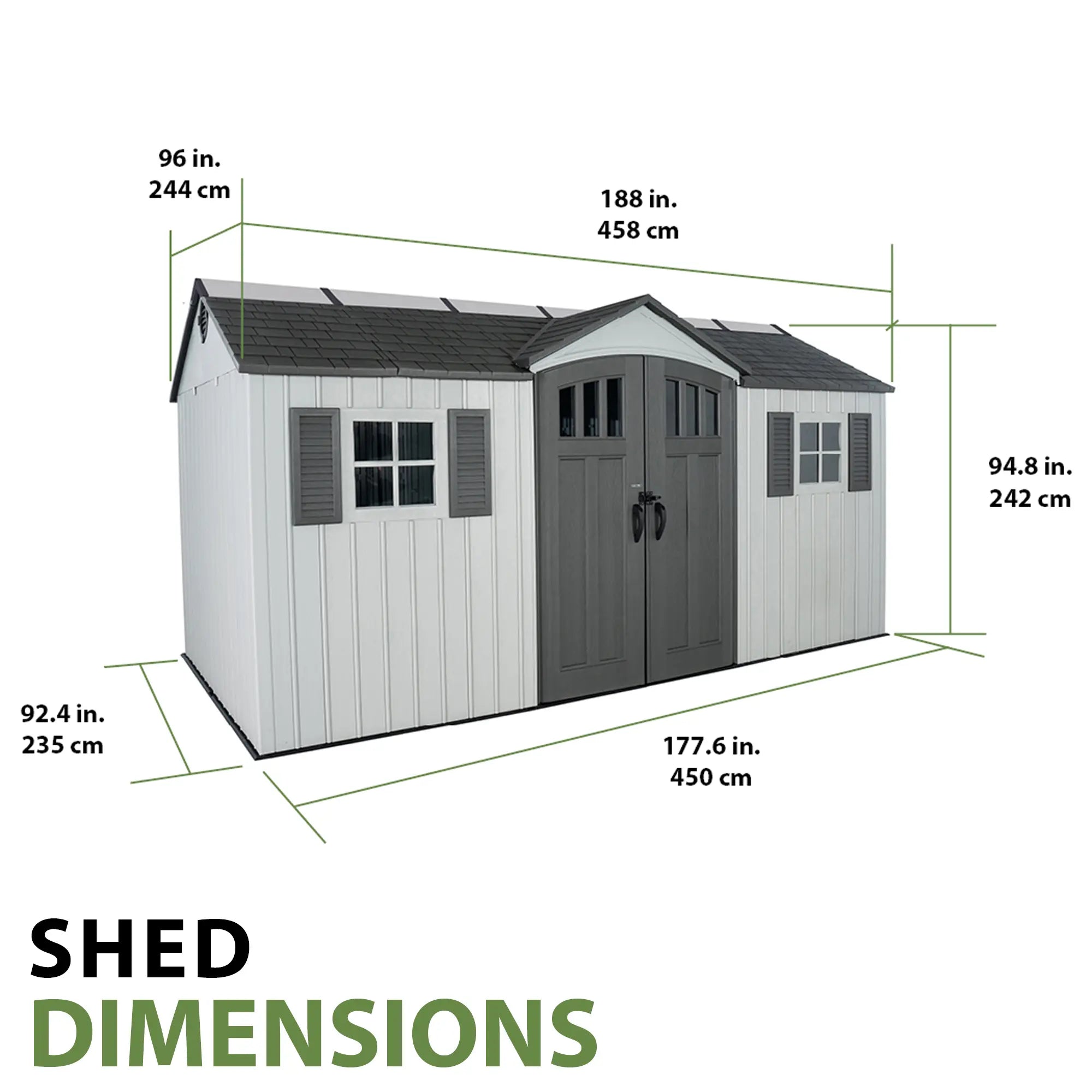 15x8 Storage Shed with Side Entry - UV-Protected HDPE | - Image 4