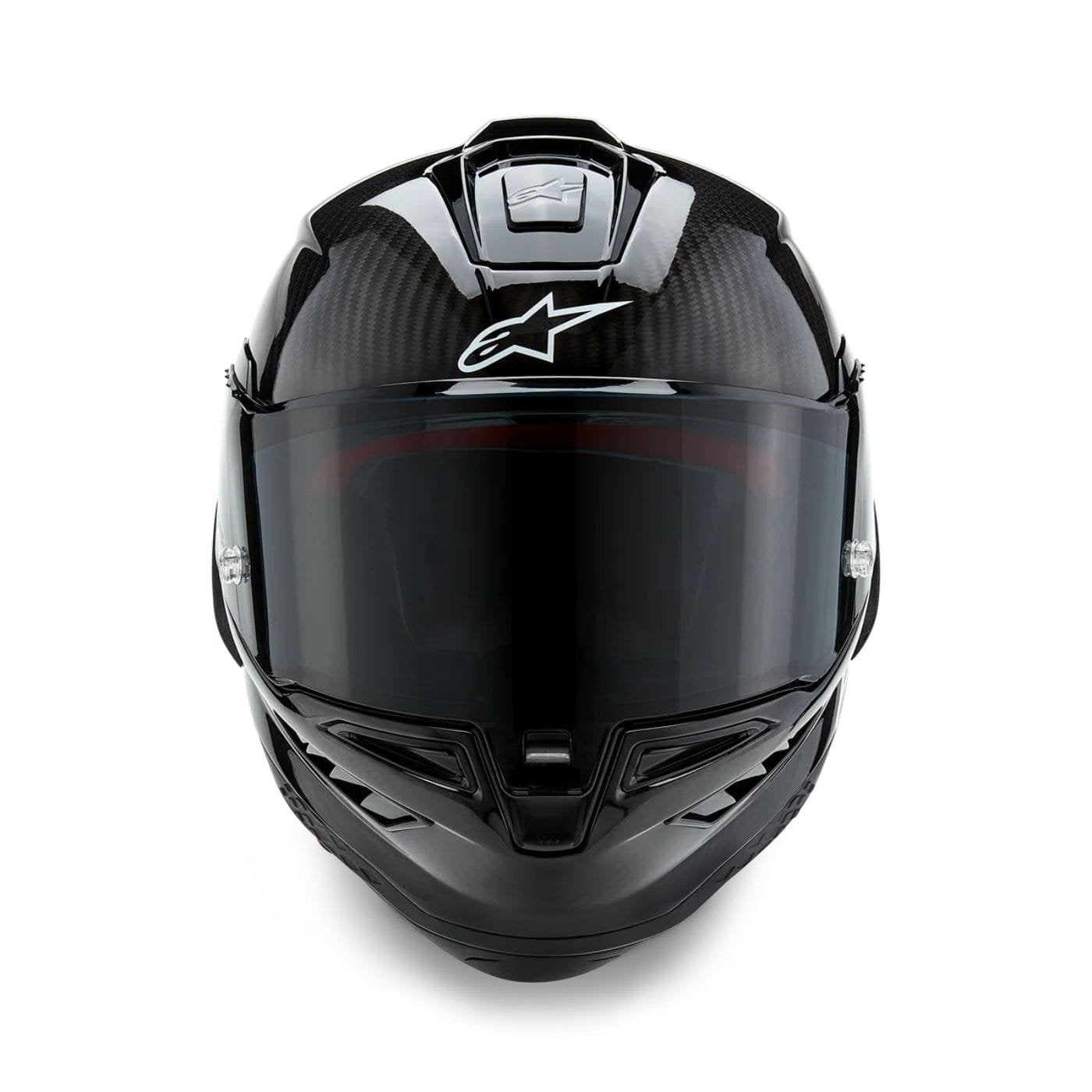 R10 Element ECE 06 / FIM Full Face Helmet Gloss Black / Carbon / Silver - Image 3