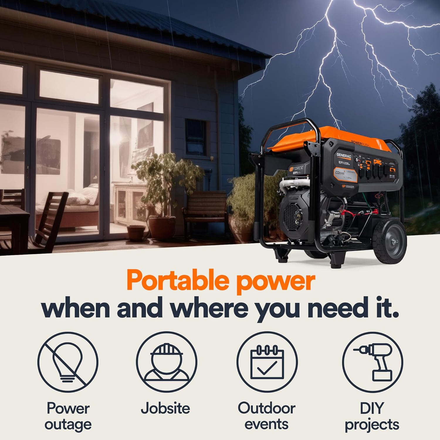 7706 Gas Powered Portable Generator 49st - Image 2