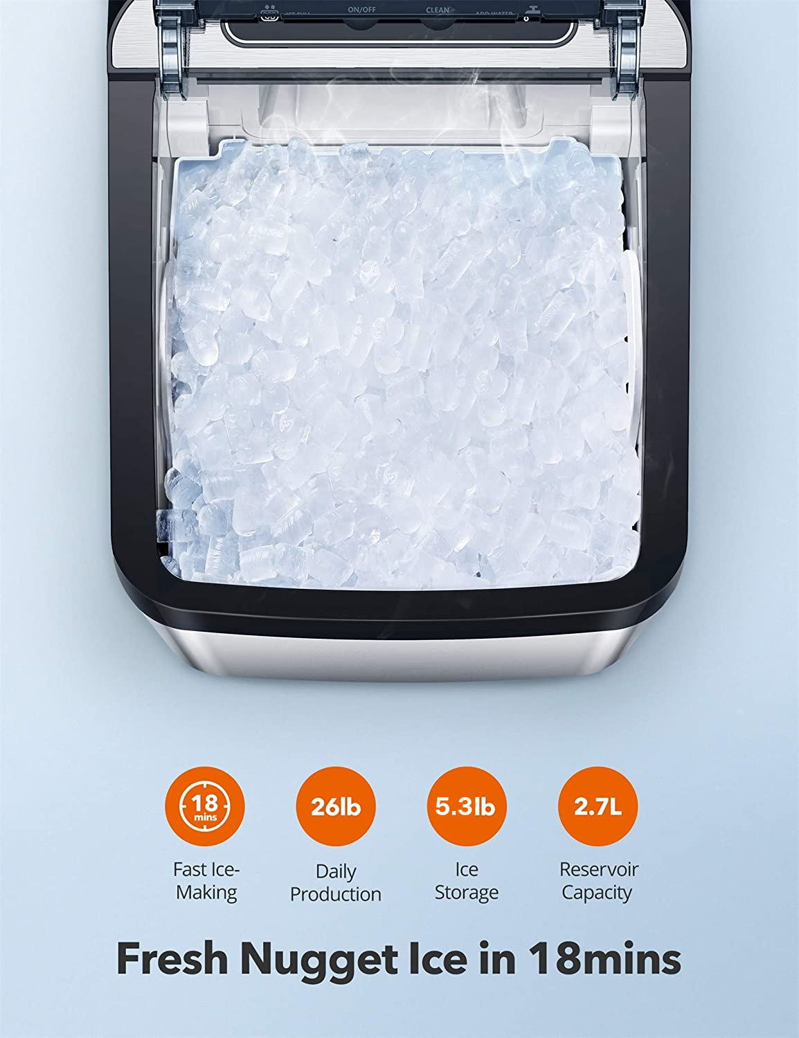 Nugget Ice Maker For Countertop, Ice Maker Machine - Image 2