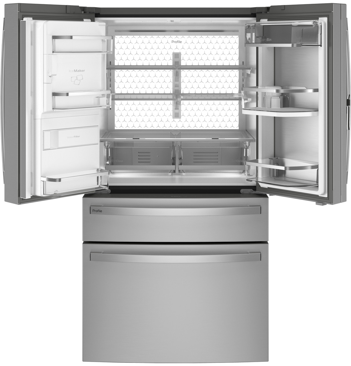 27.9 cu ft Smart Fingerprint Resistant French Door Refrigerator, Stainless Steel - Image 2