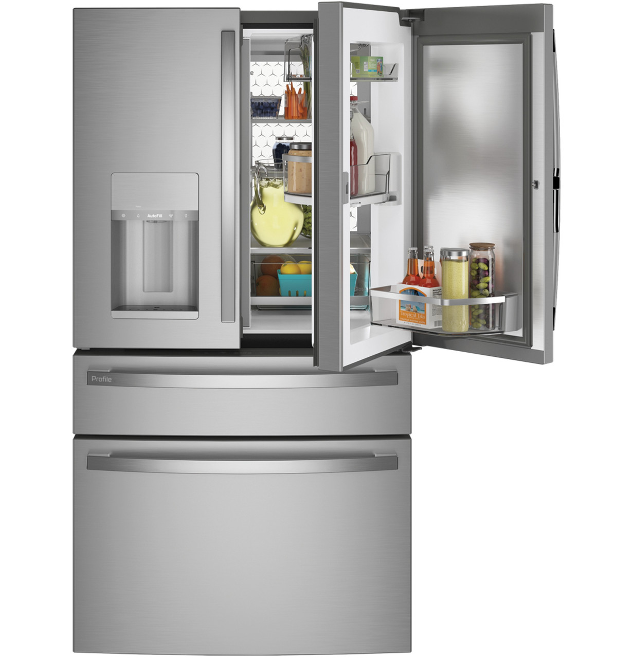 27.9 cu ft Smart Fingerprint Resistant French Door Refrigerator, Stainless Steel - Image 4