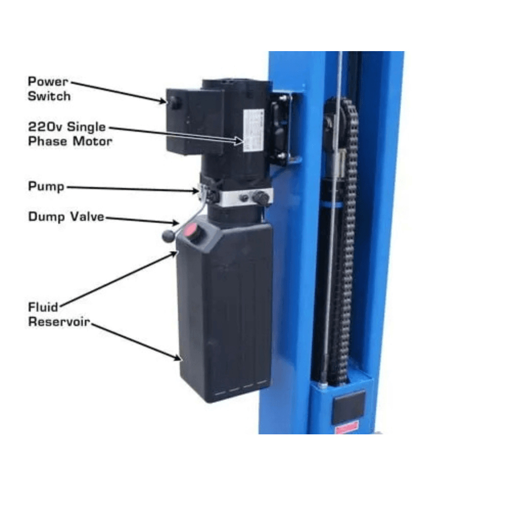8000 Lb Capacity Baseplate 2-Post Lift - Image 5