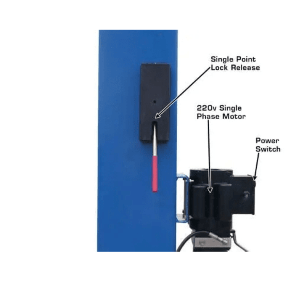 8000 Lb Capacity Baseplate 2-Post Lift - Image 7