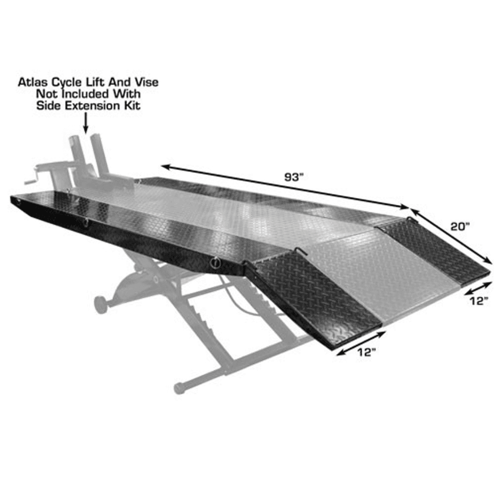 Motorcycle Lift W Side Extension Kit - Image 2