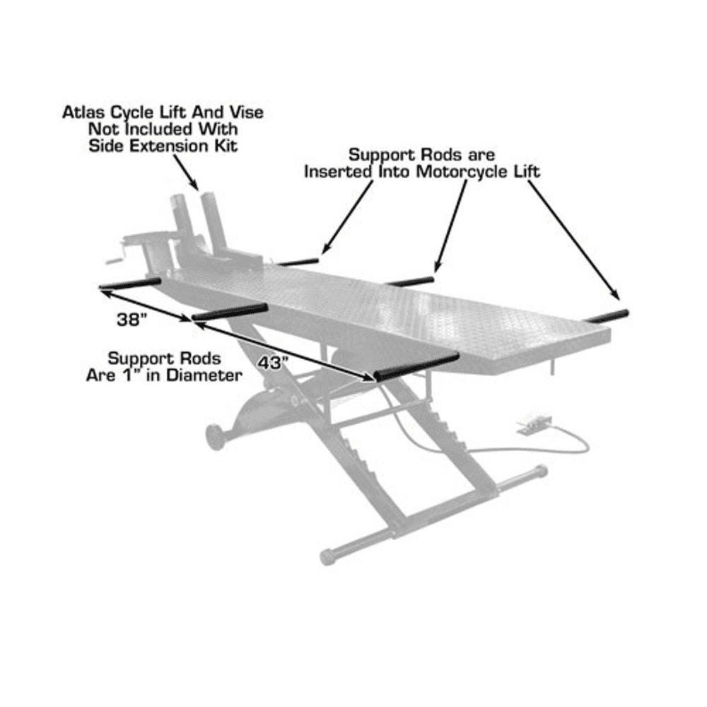 Motorcycle Lift W Side Extension Kit - Image 3
