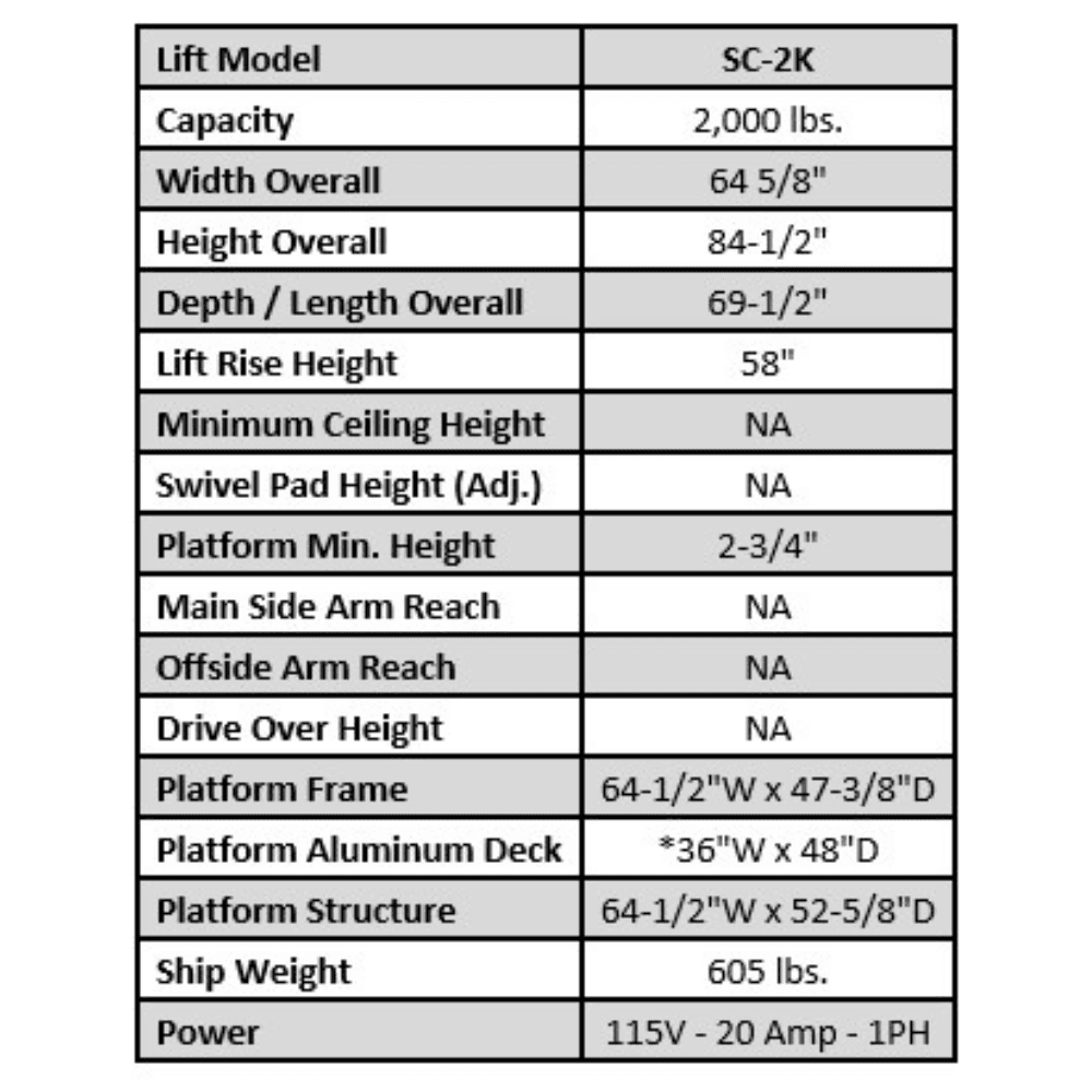 Auto Lift 2,000 lb. Single Column Turf Lift - New Black - Image 5