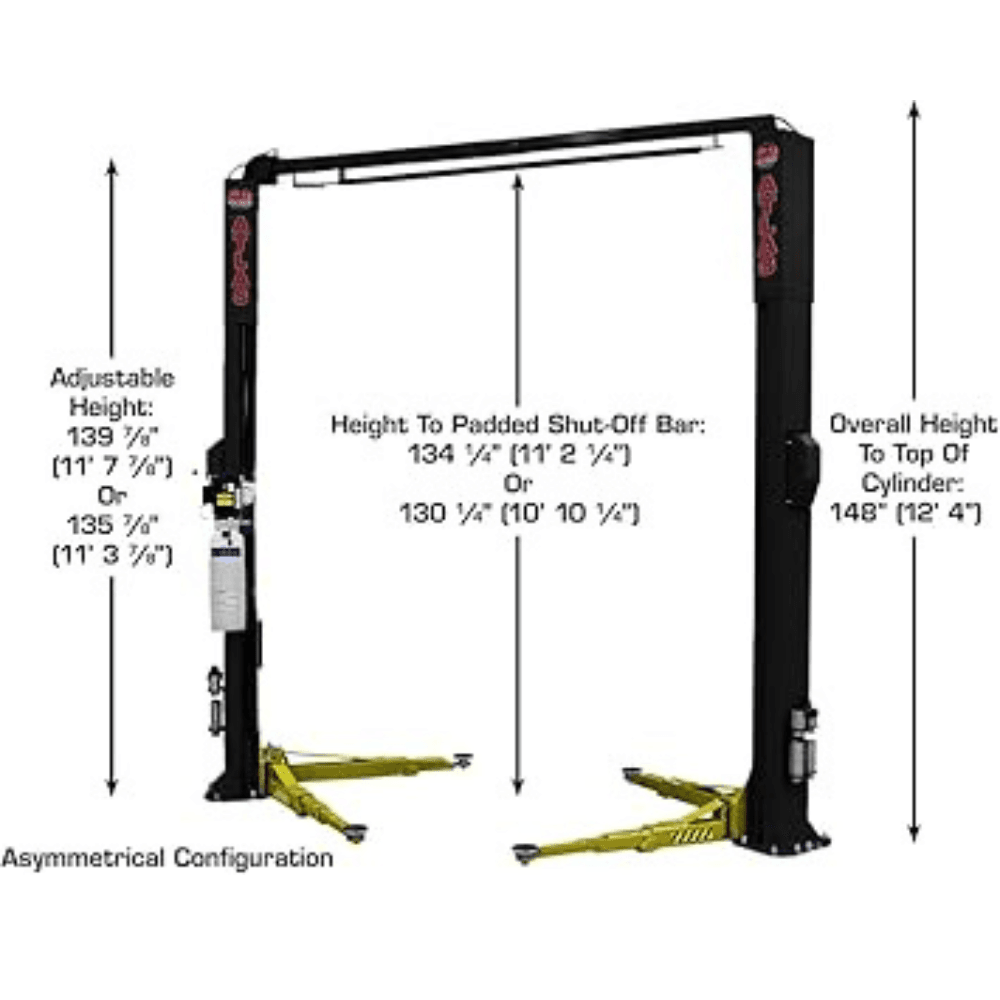 10000 LB Certified 2-Post Lift - PVL-10 - Image 5