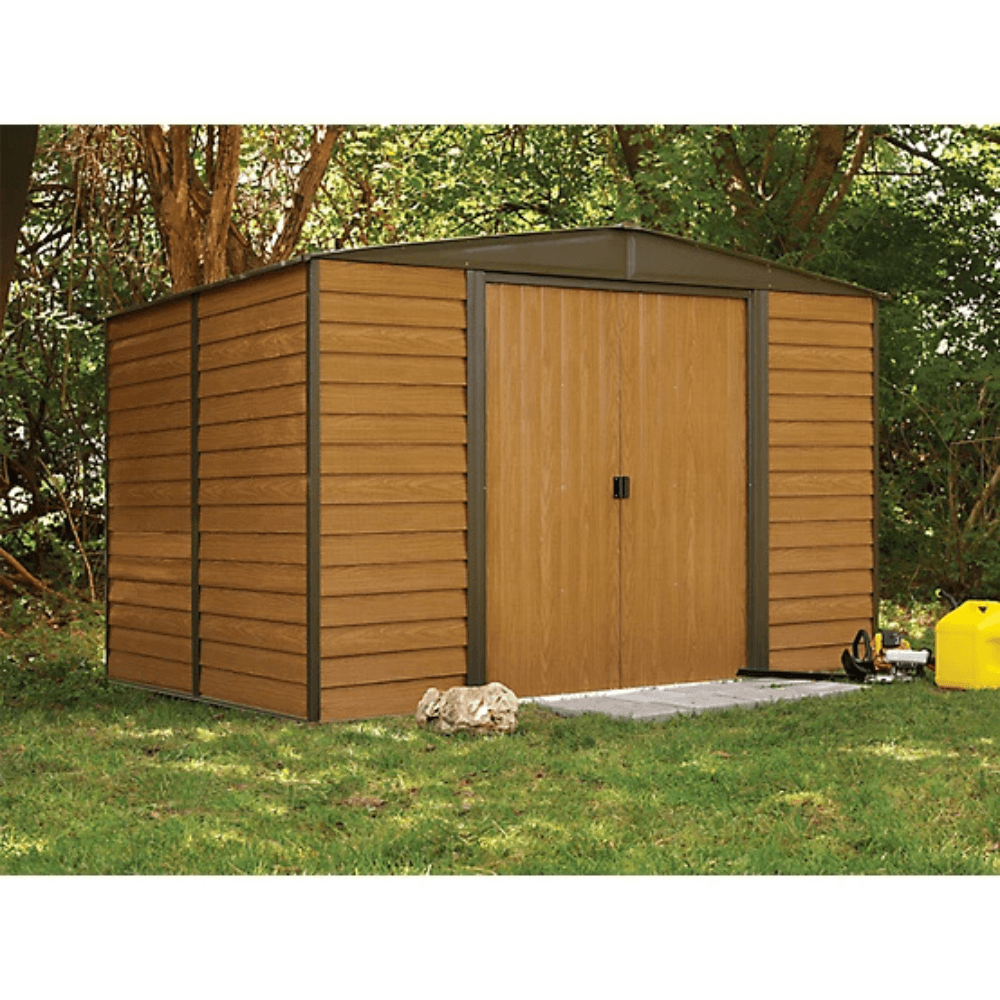 10 ft. x 8 ft. Shed - Durable Metal Storage with Woodgrain Finish - Image 4