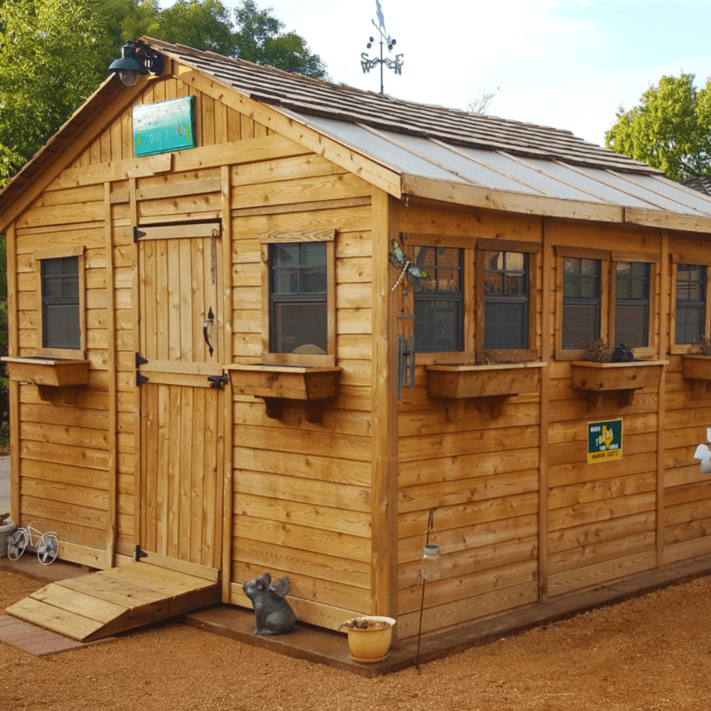 Cedar Sunshed Garden Shed | 12x12 - Image 2