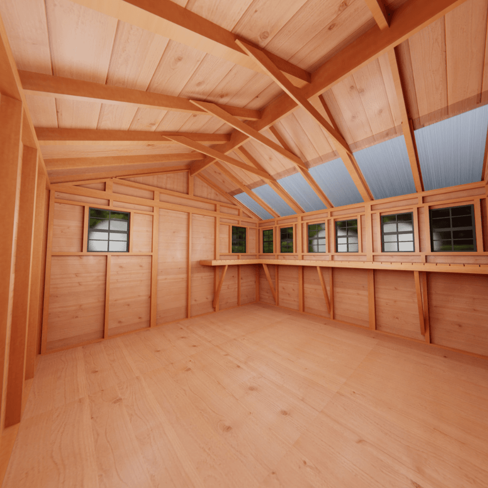 Cedar Sunshed Garden Shed | 12x12 - Image 6