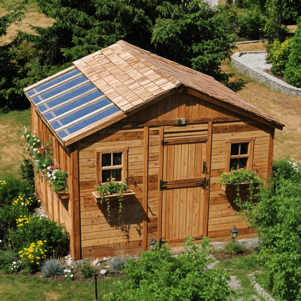Cedar Sunshed Garden Shed | 12x12 - Image 9