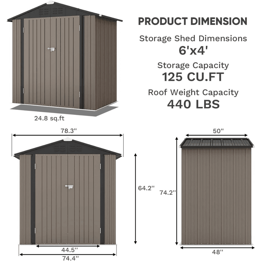 7-ft x 7-ft Resin Storage Shed (Floor Included) - Image 3
