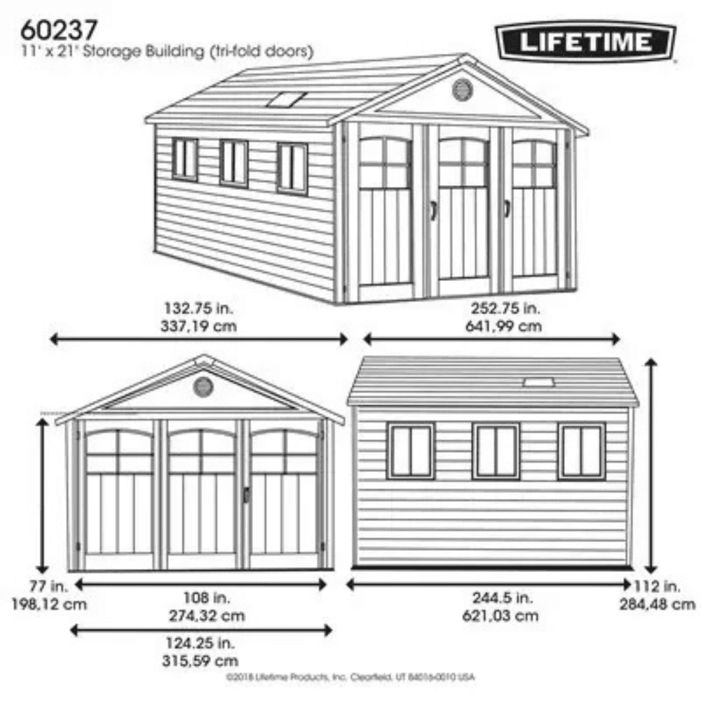 11x21 Storage Garage Kit W/ 9 Ft Wide Doors (60237) - Image 4