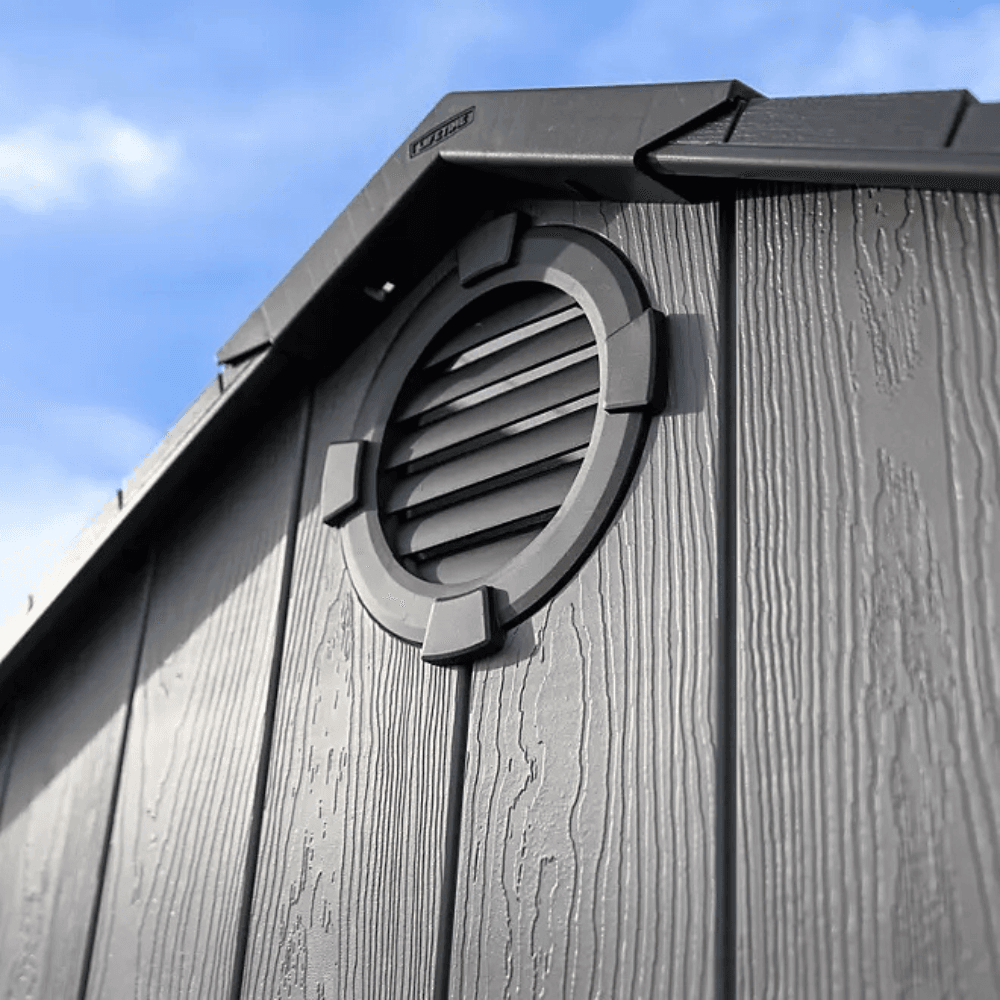 15′ x 8′ Dual Entry Outdoor Storage Shed, Gray - Image 5