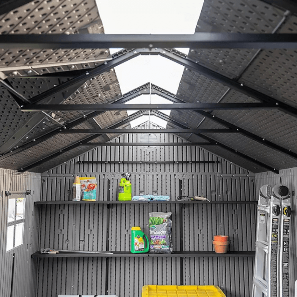 15′ x 8′ Dual Entry Outdoor Storage Shed, Gray - Image 6