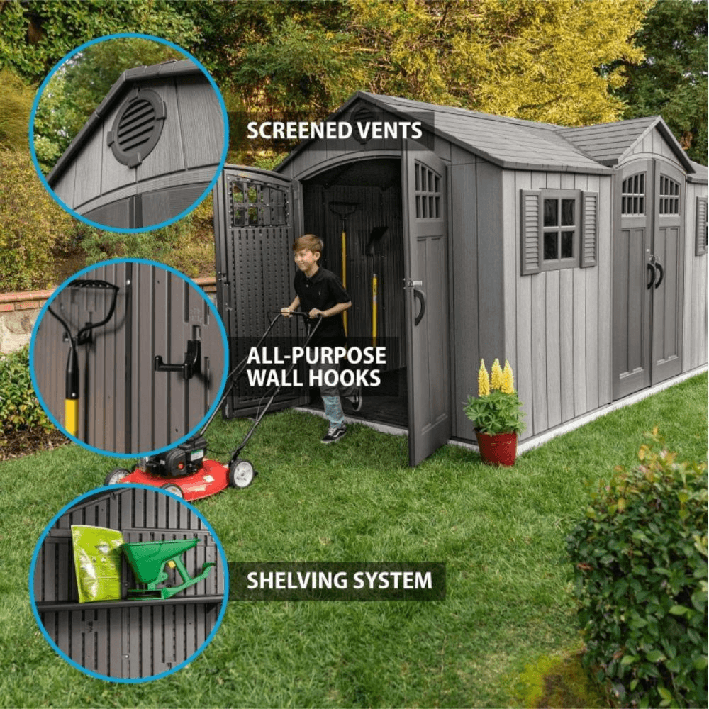 15′ x 8′ Rough Cut Backyard Storage Shed With Floor (60318) - Image 3