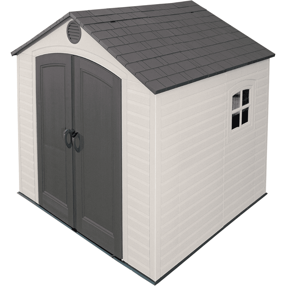 8' x 7.5' Outdoor Storage Shed, Light Brown