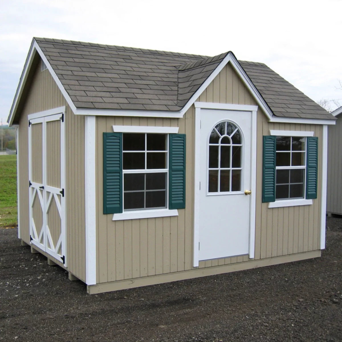 12 x 10 ft Classic Wood Cottage Panelized Storage Shed - Image 2