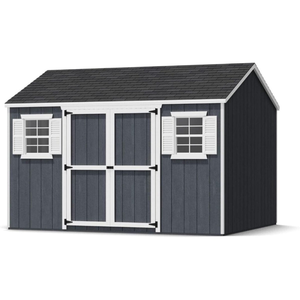 10x12 Shed with Operable Windows, Outdoor Wood Storage Do-It-Yourself Precut Kit