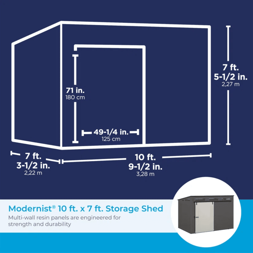 10 ft. x 7 ft. Barn Door Storage Shed - Image 5