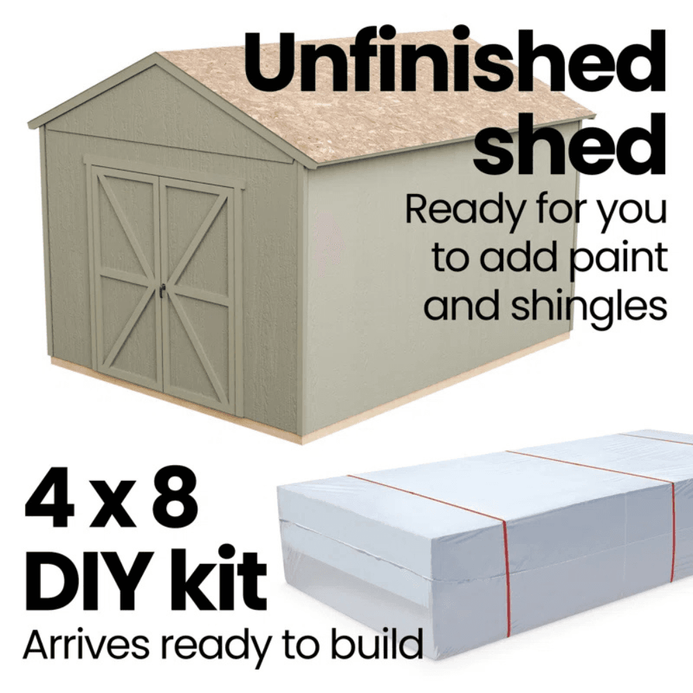 10 ft. W x 10 ft. D Wood Storage Shed With Floor - Image 5
