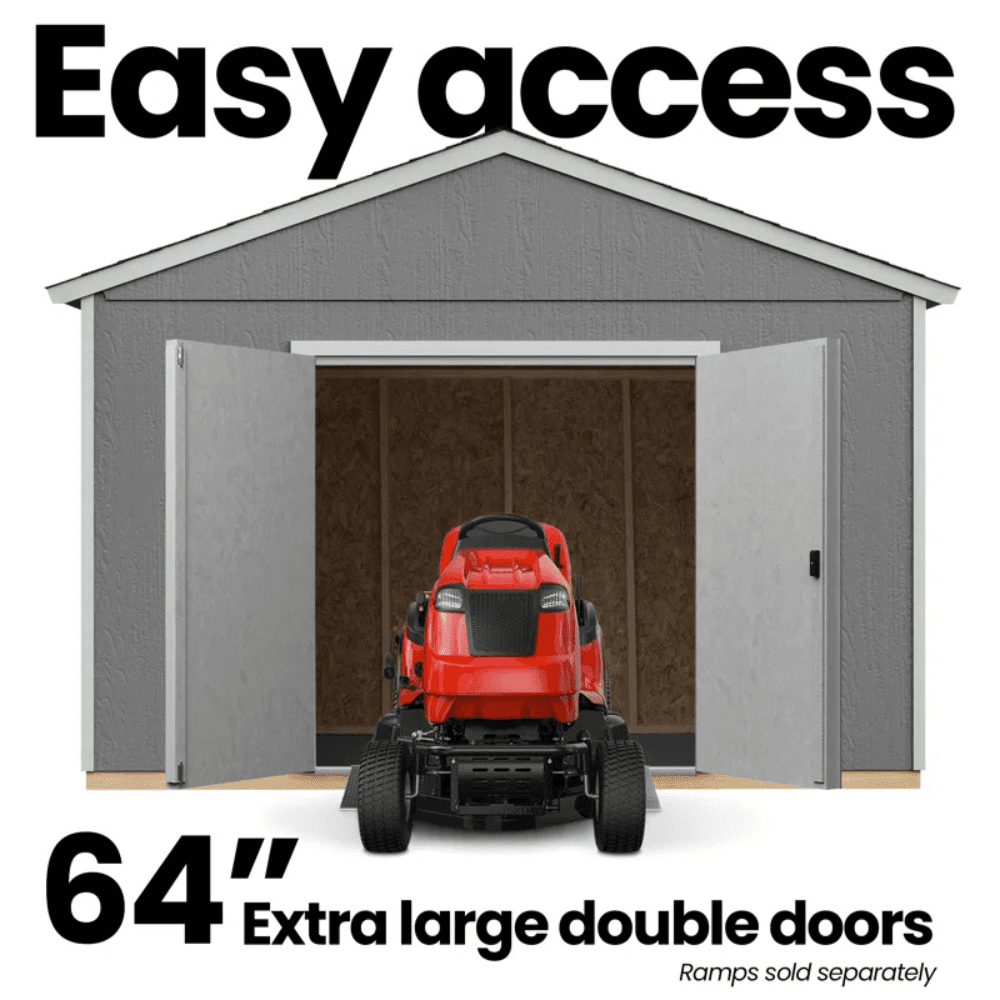 10 ft. W x 10 ft. D Wood Storage Shed With Floor - Image 6