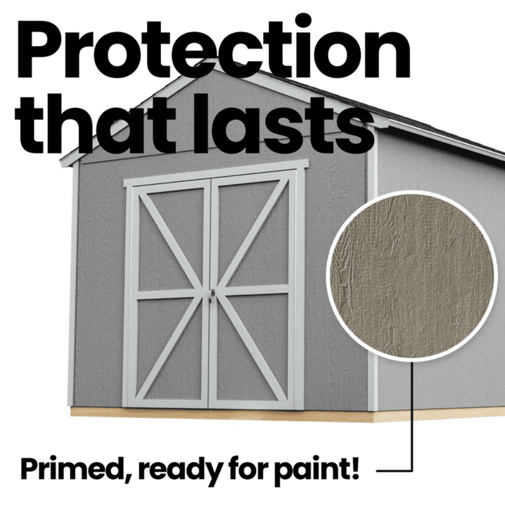 10 ft. W x 12 ft. D Wood Storage Shed With Floor - Image 3