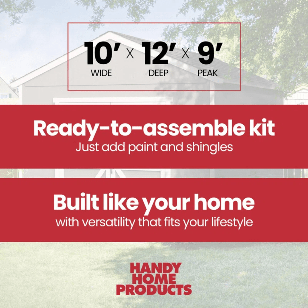 10 ft. W x 12 ft. D Wood Storage Shed With Floor - Image 7