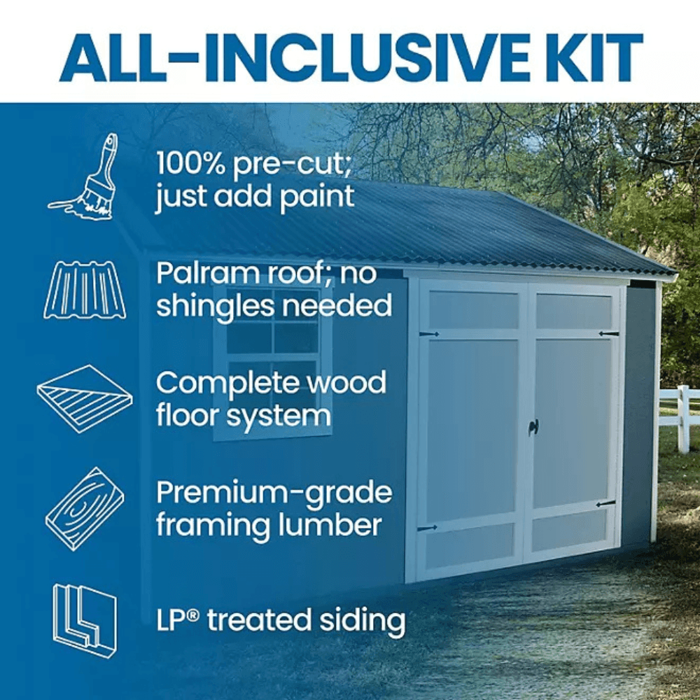 12′ x 10′ Outdoor Wood Shed - Image 11