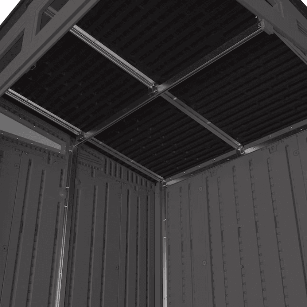 6-Feet x 4-Feet Lean-to Resin Storage Shed (Floor Included) in Gray | - Image 4