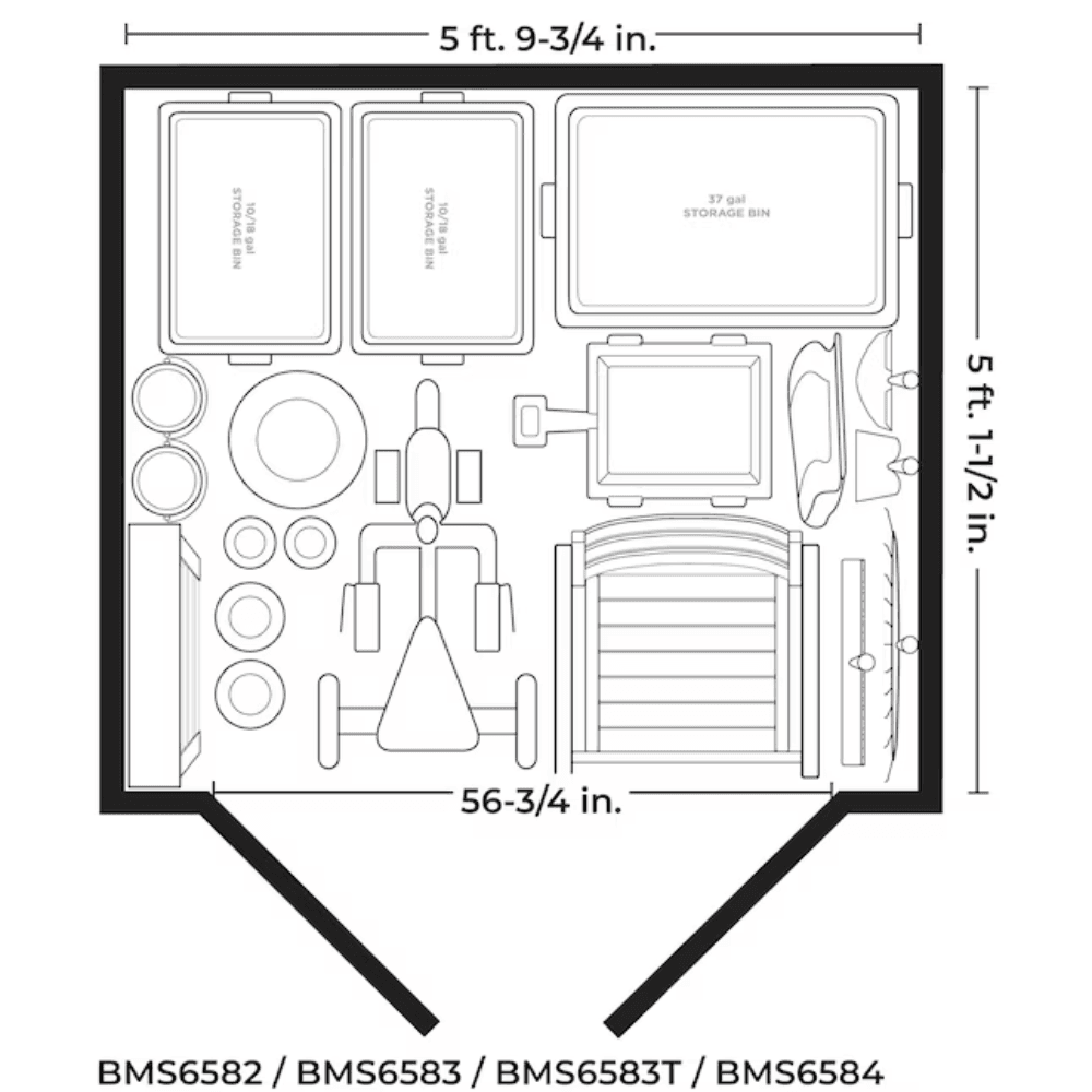 6-Feet x 4-Feet Lean-to Resin Storage Shed (Floor Included) in Gray | - Image 8