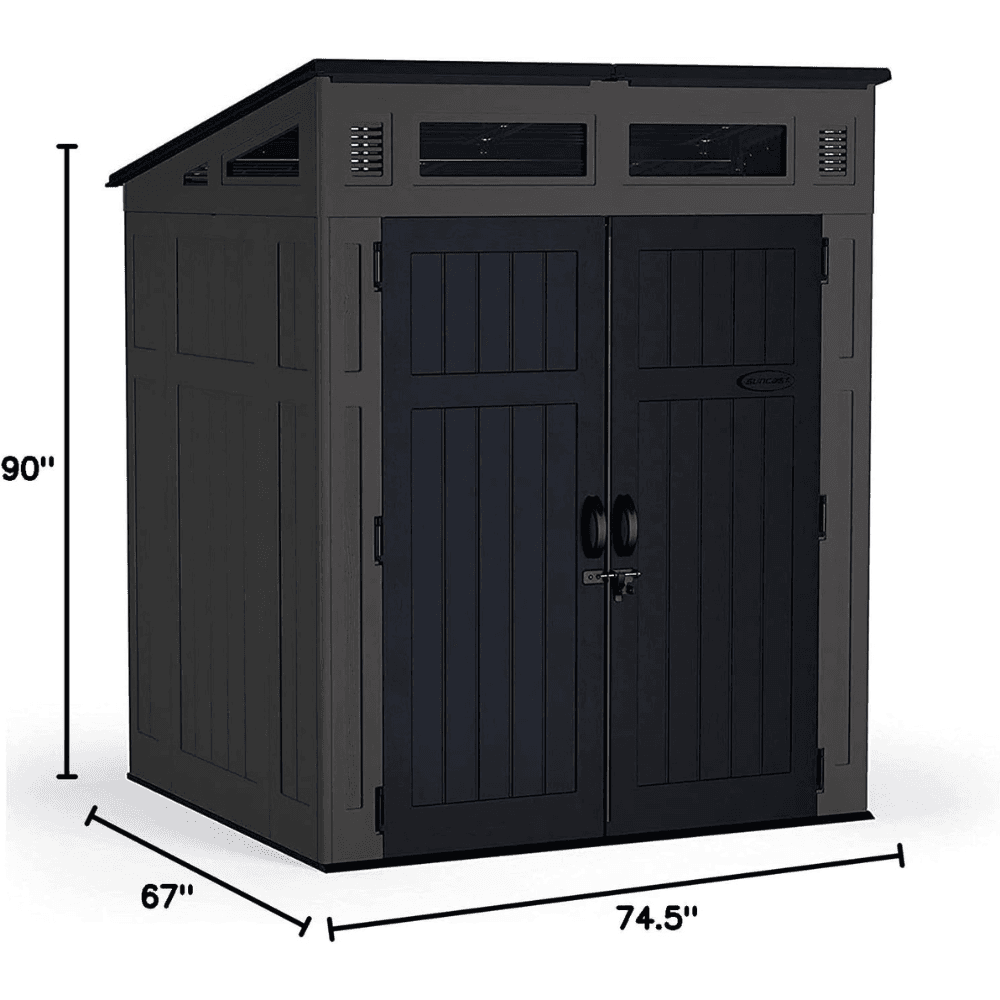 6-ft x 5-ft Resin Shed Lean-to Resin Storage Shed (Floor Included) - Image 6