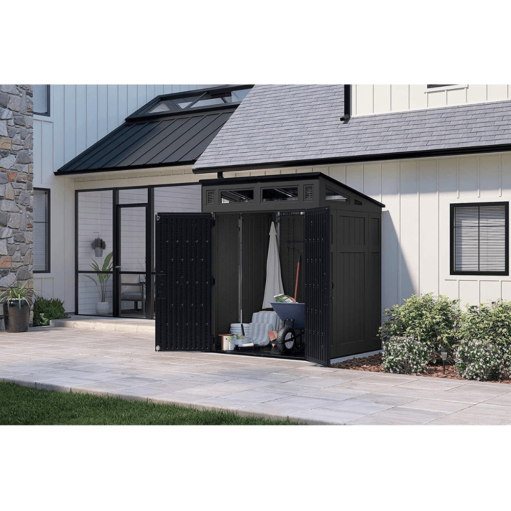 6-ft x 5-ft Resin Shed Lean-to Resin Storage Shed (Floor Included) - Image 7