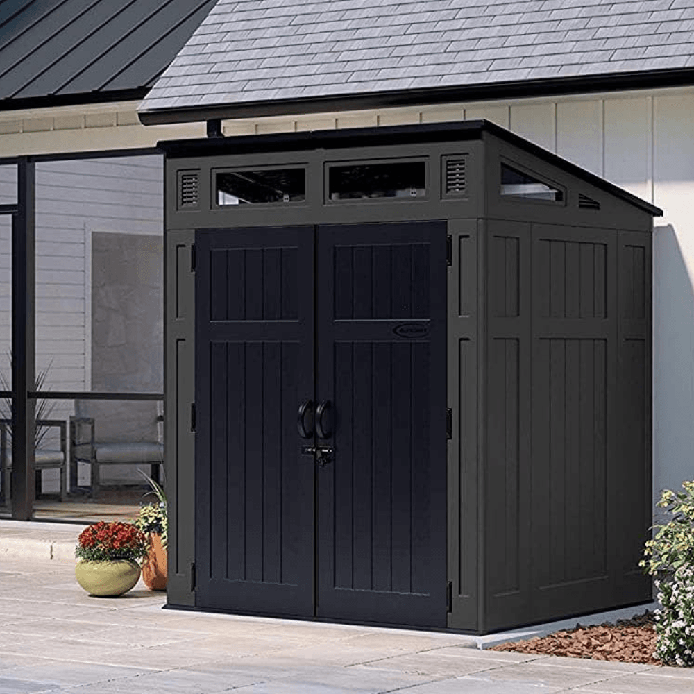 6 ft. x 5 ft. Resin Vertical Pent Storage Shed with Floor Kit - Image 2