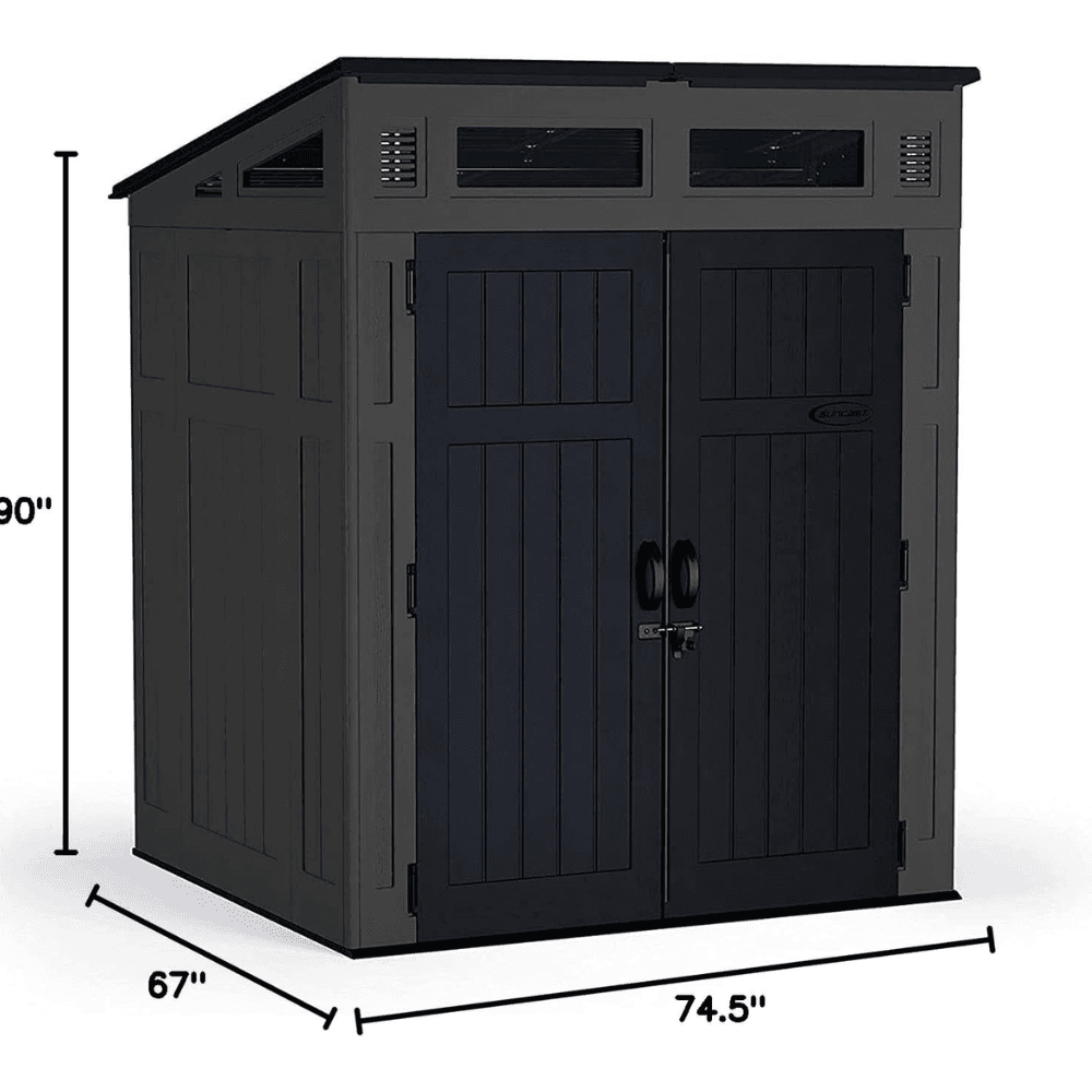 6 ft. x 5 ft. Resin Vertical Pent Storage Shed with Floor Kit - Image 4