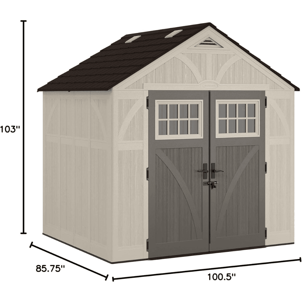 8 ft. W x 7 ft. D Resin Storage Shed BMS8700 - Image 3