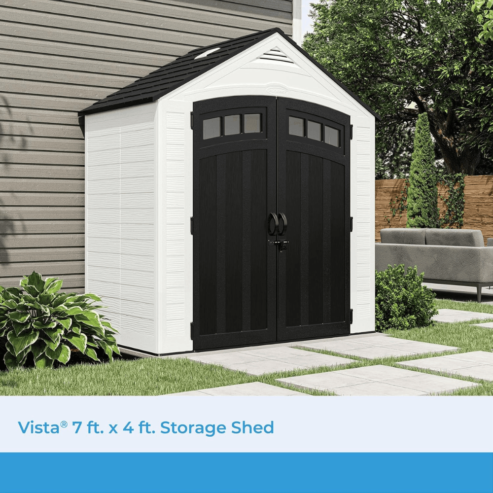 7 ft. x 4 ft. Resin Standard Modern Storage Shed with Floor Kit - Image 2