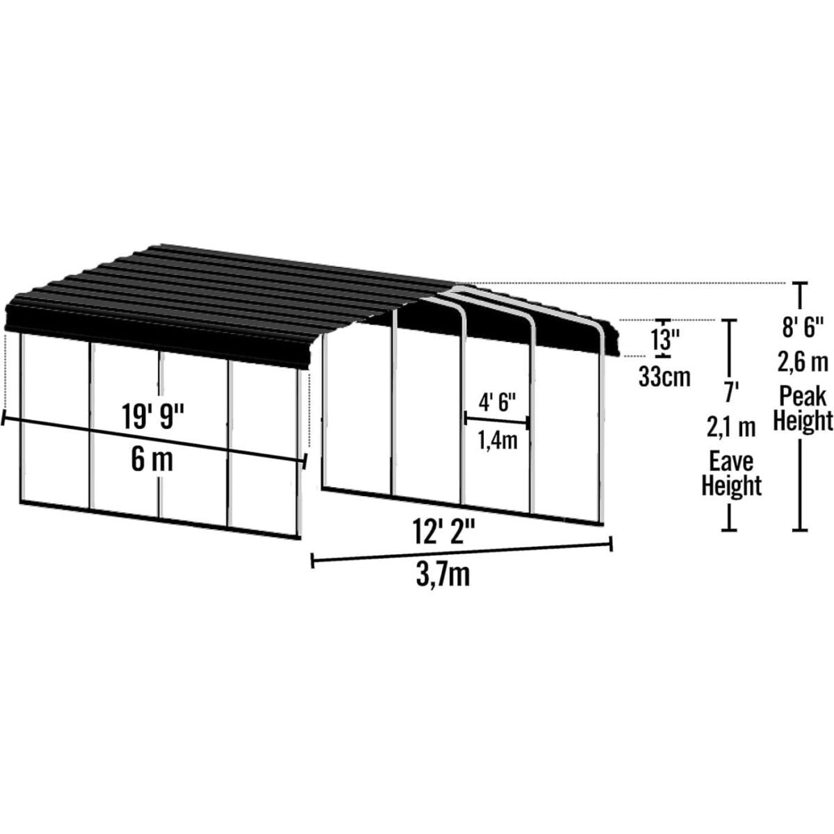 Carport 12 x 20 x 7 ft - Image 2