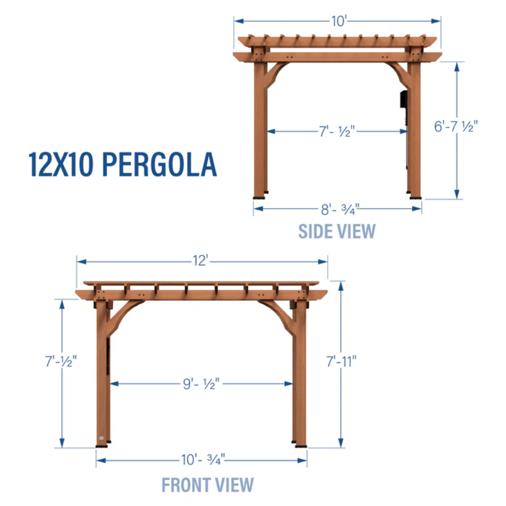 12′ x 10′ Cedar Pergola - Image 3