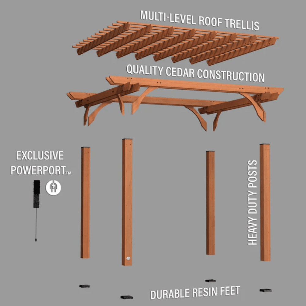 12′ x 10′ Cedar Pergola - Image 6