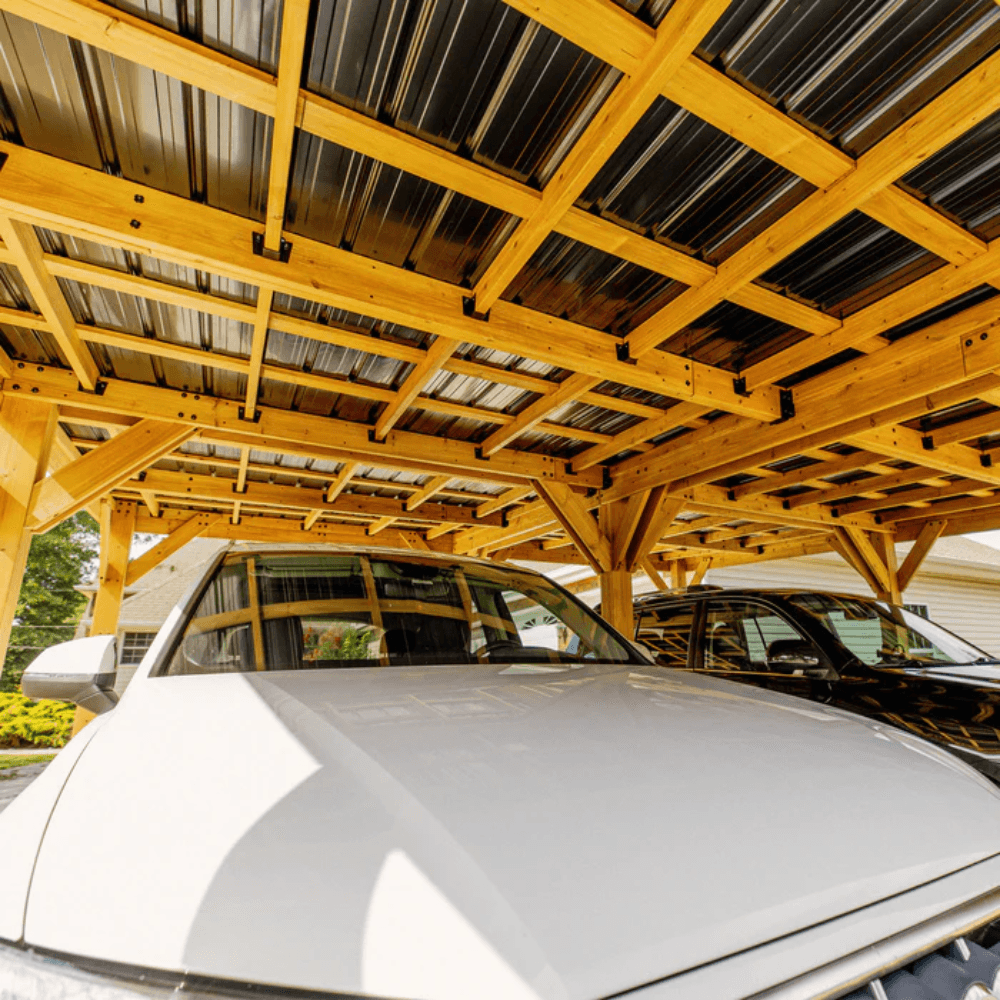 20′ x 20′ Cedar Wood Carport with Steel Roof - Image 5