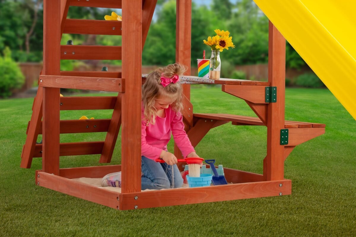 Cedar Cottage Wooden Swing Set - Image 6