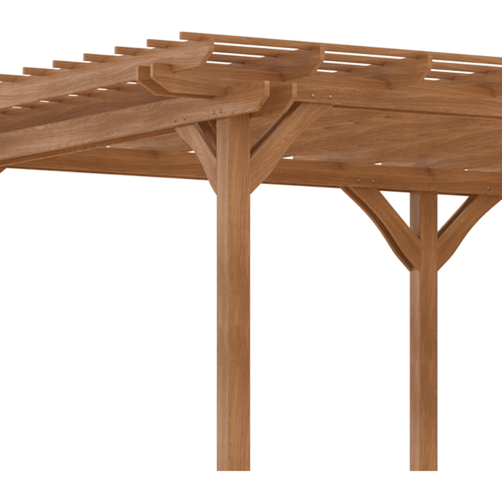 12′ x 20′ DIY Deck Outdoor Wood Pergola - Image 6